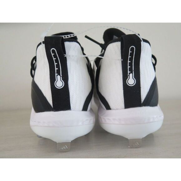 adidas EE4131 Men Sz 12 White/Black Icon V Bounce Iced Out Metal Baseball Cleats - Picture 4 of 10